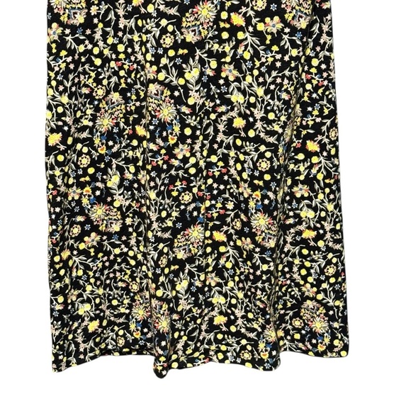 Boden Floral Print High Neck Short Sleeve Knee Length Cotton Dress Size 6L - Picture 9 of 13